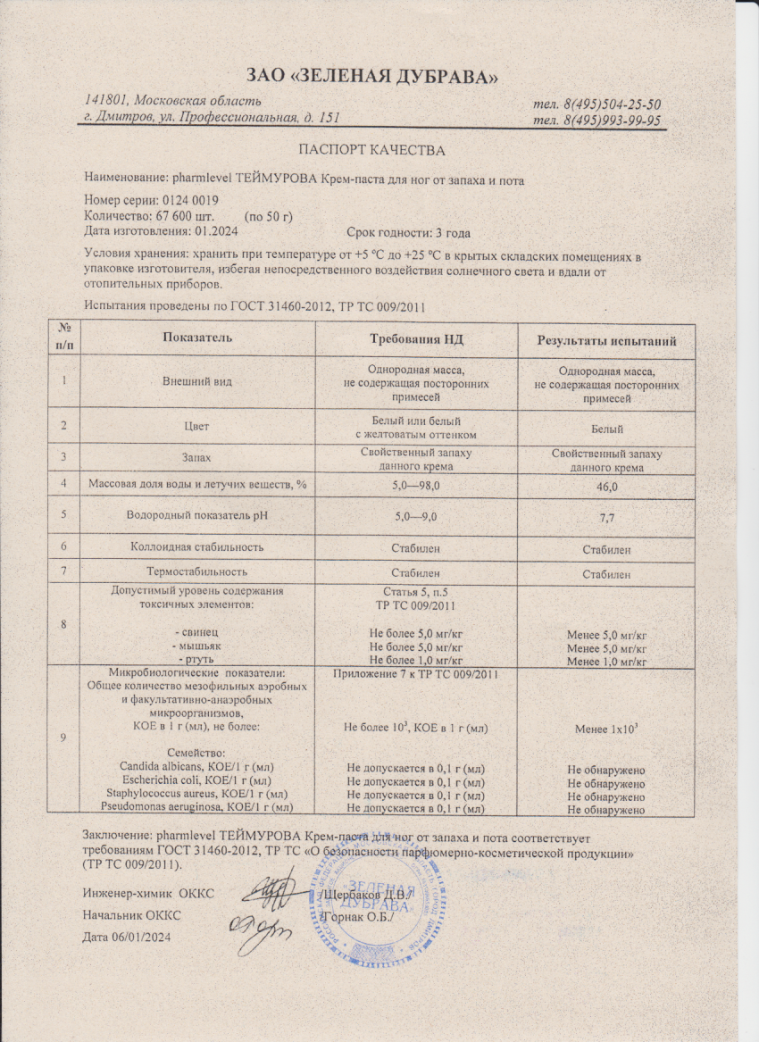 Паспорт №012024